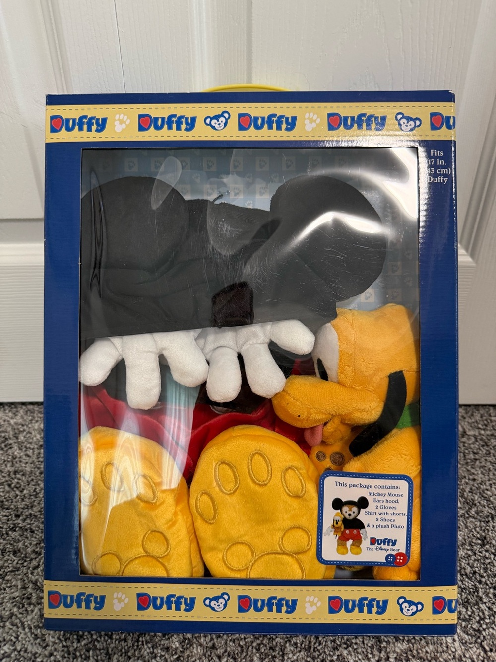 Disney Mickey Mouse Duffy Bear Costume Set w/ Pluto Plush